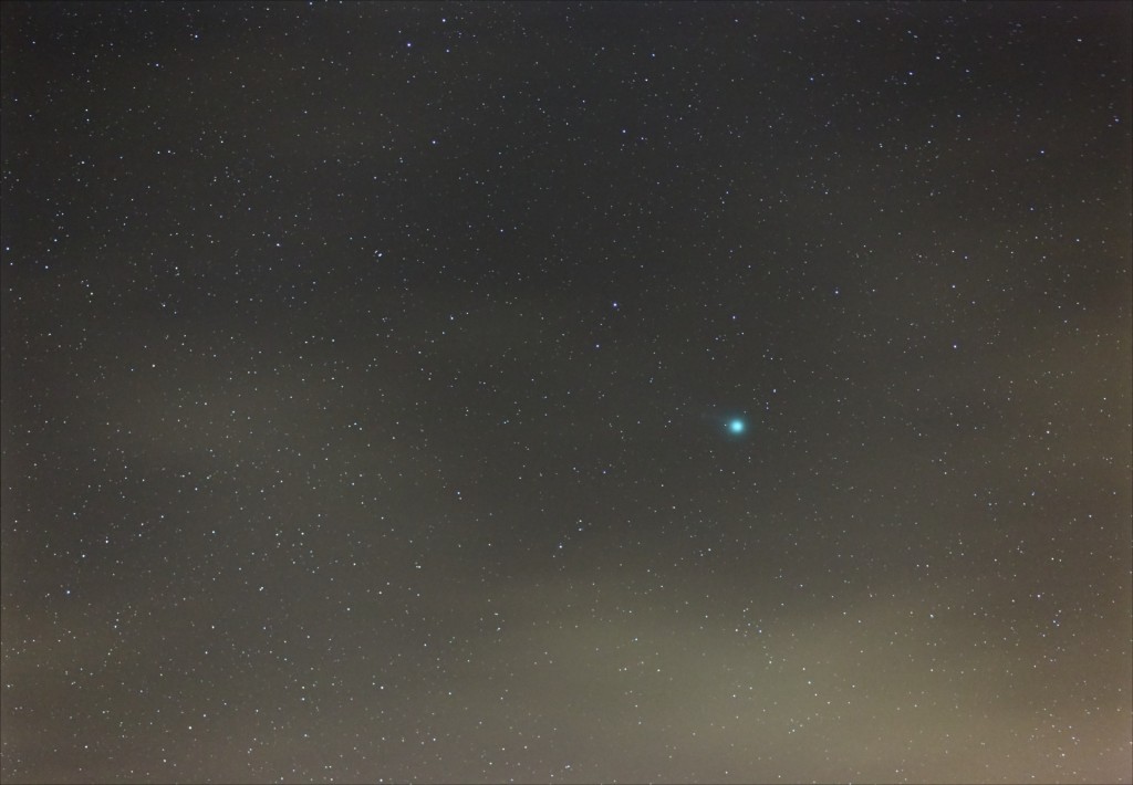 Komet C/2014 Q2 Lovejoy am Abend des 10. Januar 2015. Bild: B. Knispel