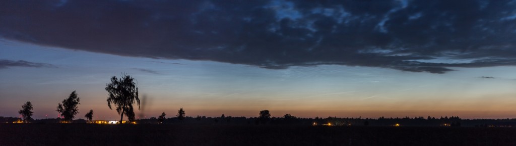 Leuchtenden Nachtwolken um 3:19 Uhr MESZ. (Bild: B.Knispel)
