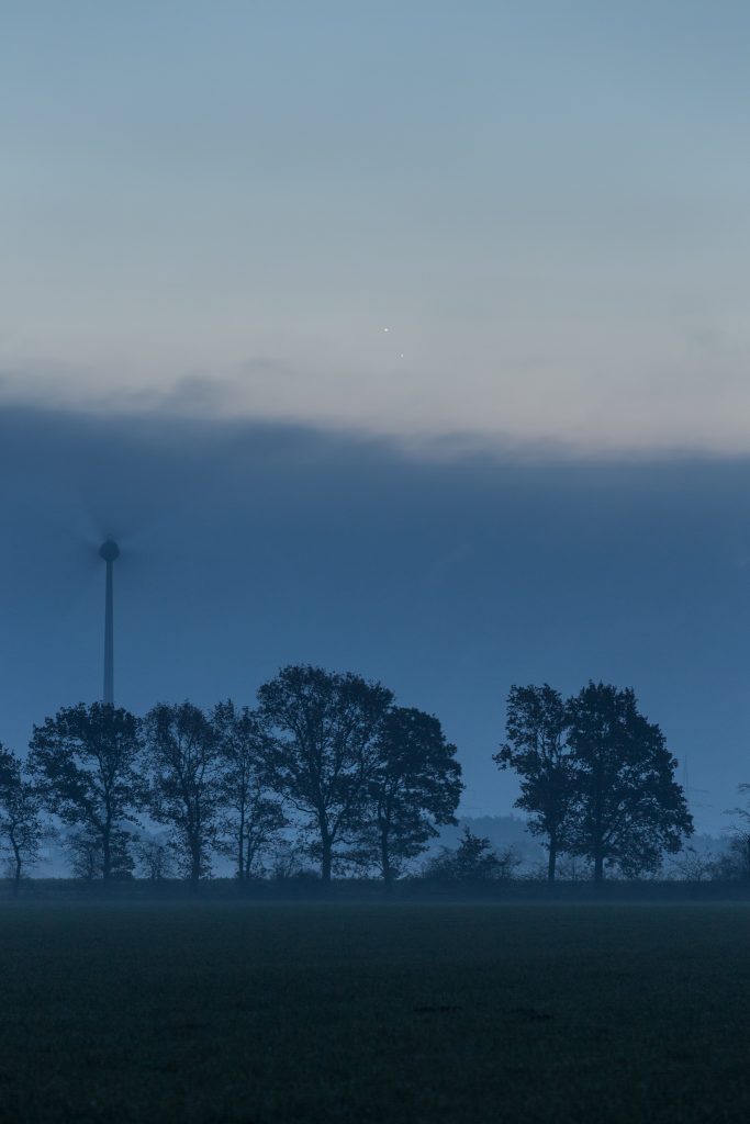 Venus und Jupiter eng beieinander am Morgenhimmel des 13.11.2017 um 6:57 Uhr MEZ. (Bild: B. Knispel)